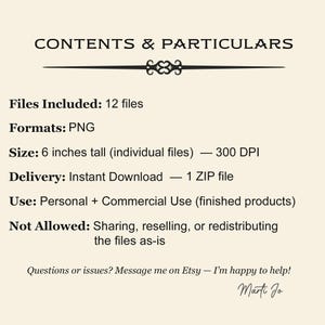 Vintage Yearly Calendar Overlay PNG Files: Printable Ephemera for Scrapbooking & Journaling | PNG53 image 2