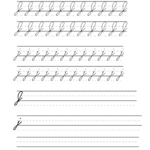 Cursive Writing Practice Tracing Pages | Printable Cursive Letter ...