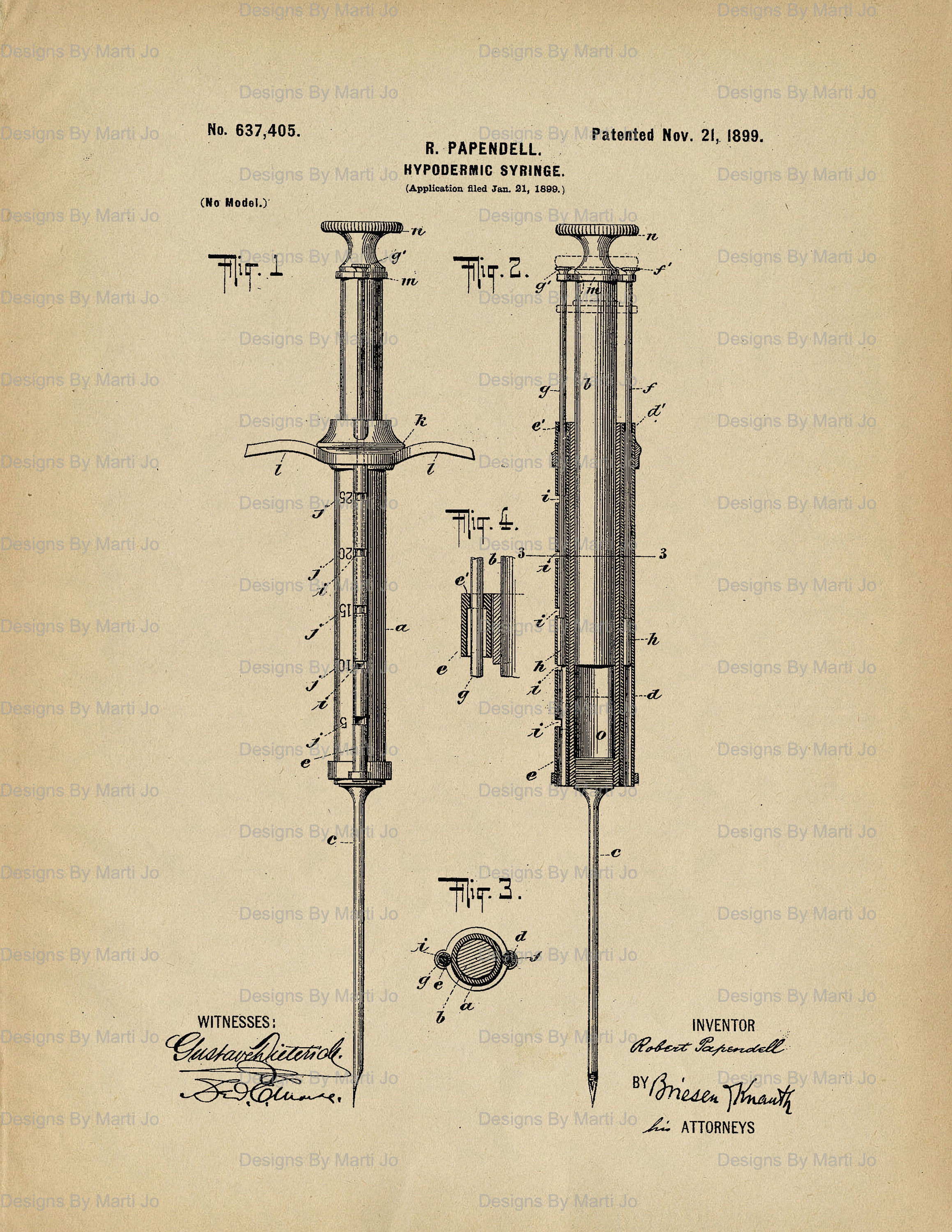 Vintage Medical Device Patent Prints | 20 Each 8.5 X 11 Regular