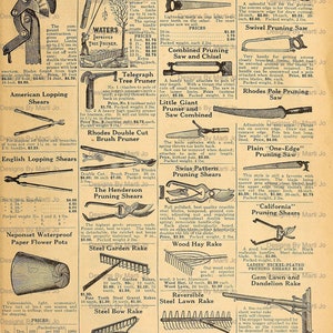 42 Vintage Printable Garden Tools Catalog JPG Pages Budget Gardening ...