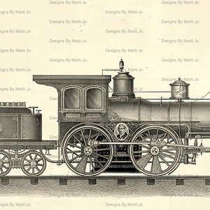 Vintage Train Clipart Set 2 50 Printable Vintage Train Travel JPG Files ...
