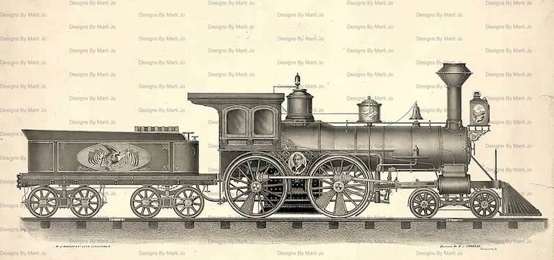 Vintage Train Clipart Set 2 50 Printable Vintage Train - Etsy