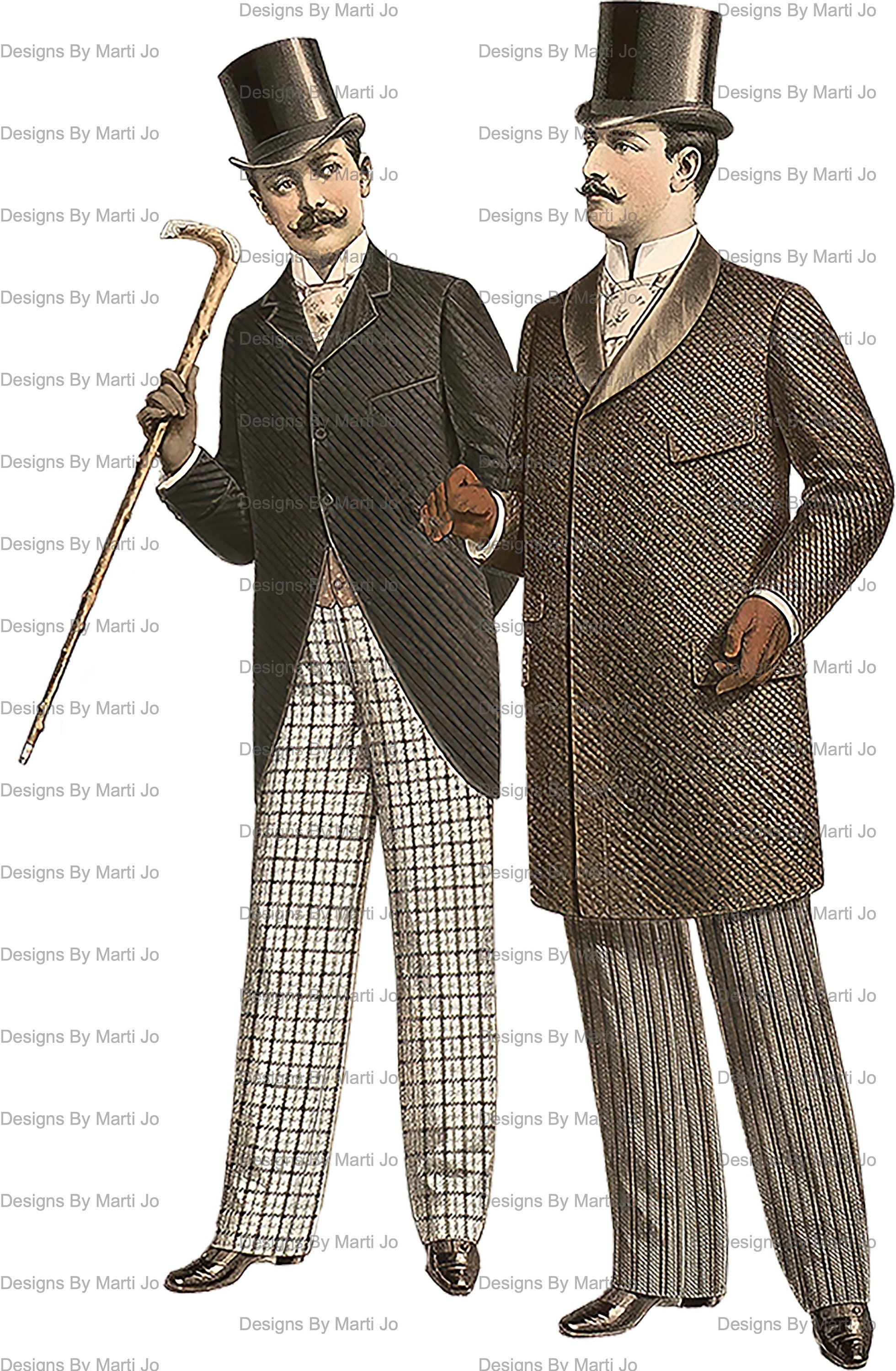 Vintage Fussy Cut 1891 Men and Women Fashion PNG Images 22 - Etsy