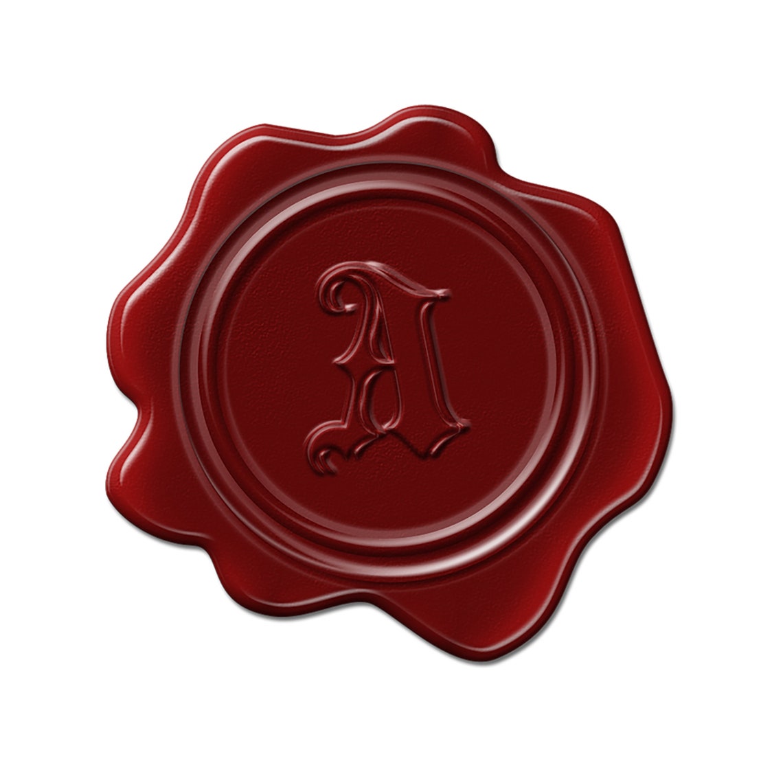 Red Wax Seal Letters Printable Wax Seal Alphabet Digital Etsy