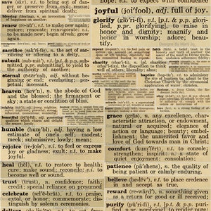 Vintage Dictionary Bible Words Definitions 50 Printable Vintage Religious Words Inspired By The Bible Instant Download VC41 image 6