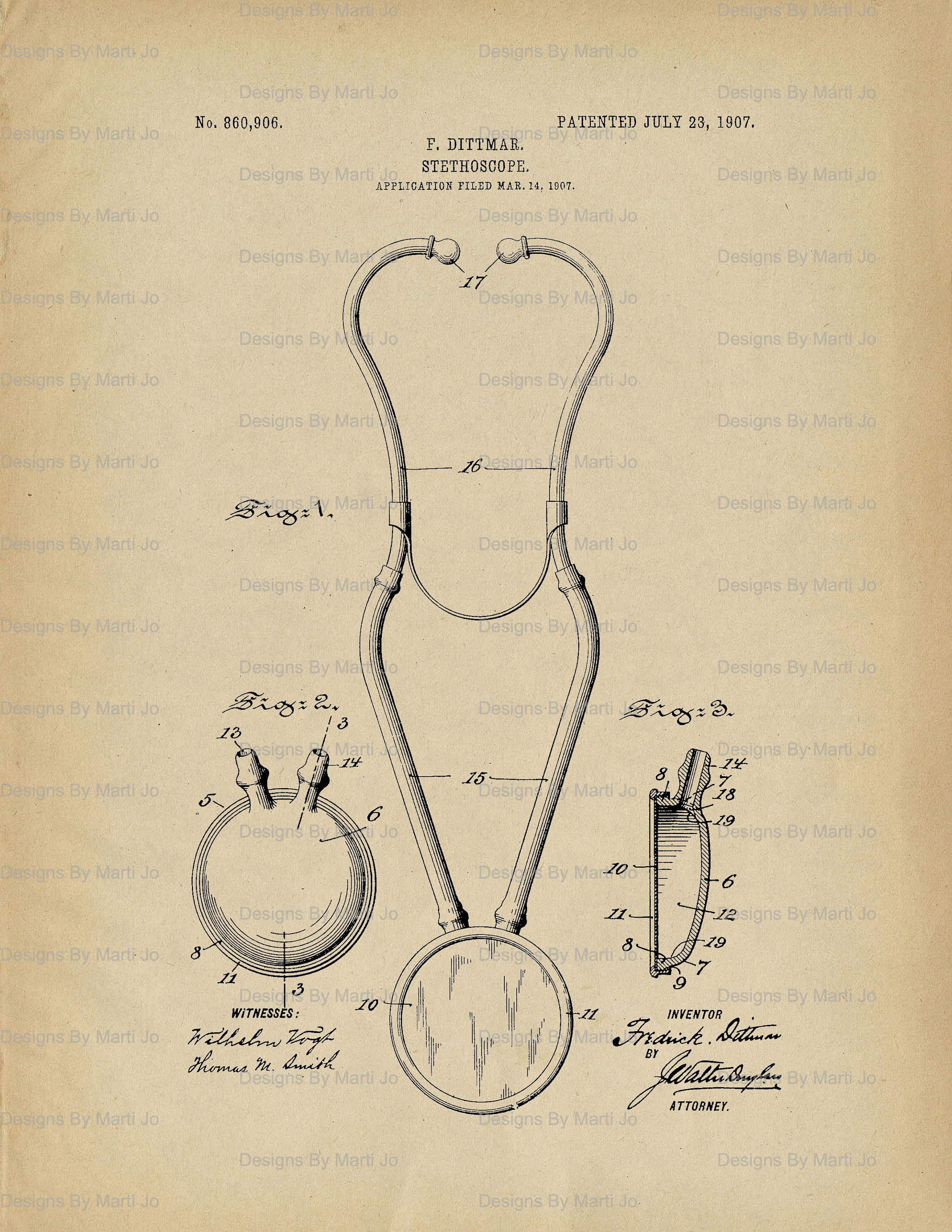 Vintage Medical Device Patent Prints | 20 Each 8.5 X 11 Regular