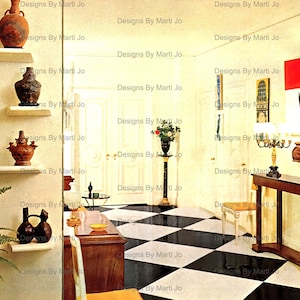 Vintage Paper Dollhouse Background Scenes 6 | 20 Vintage Printable Home ...