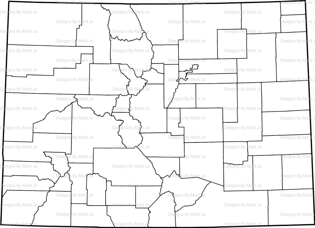 Printable Colorado Map | Printable CO County Map | Digital Download PDF ...