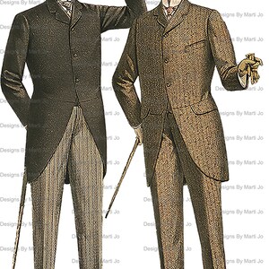 May include: Two men in vintage attire, one sporting a top hat and the other a bowler hat. Both men are wearing suits with striped trousers and carrying walking sticks.