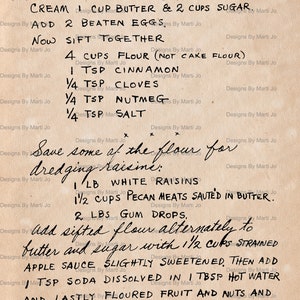 35 Vintage Handwritten Recipe PNG Overlays | Printable Antique Cookbook ...