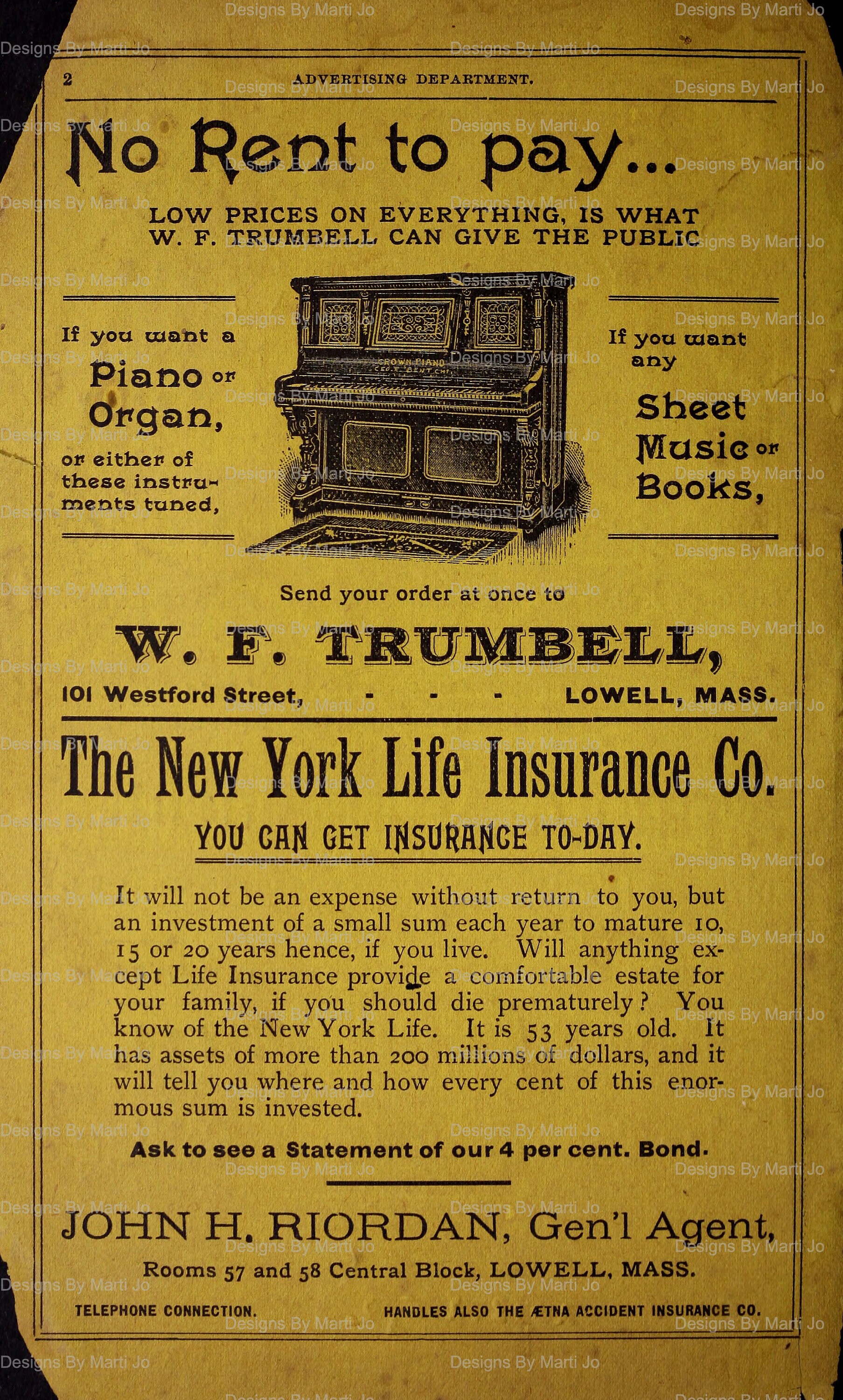 15 Vintage 1898 Old Phone Book JPG Pages | Vintage Phone