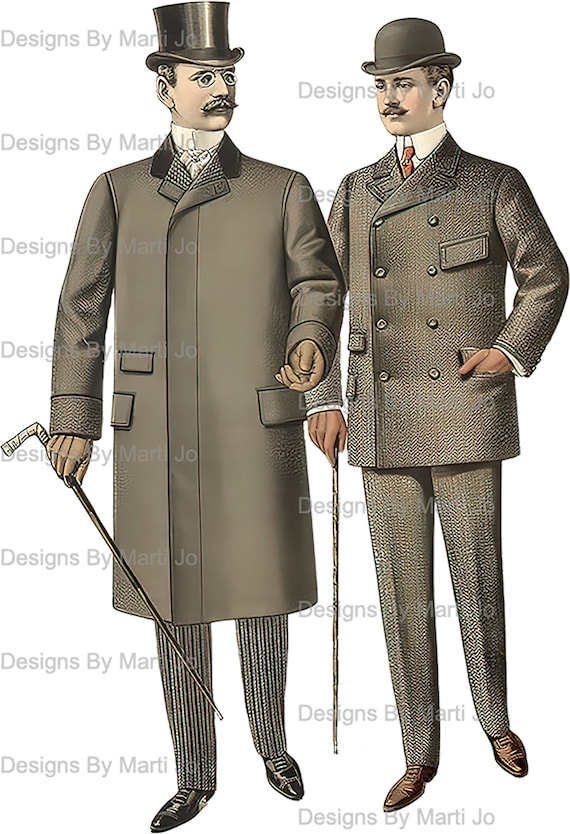 Vintage Fussy Cut 1899 Men Fashion Images | 40 Antique Clip Vintage Fussy Cut 1899 Men Fashion Images | 40 Antique Clip