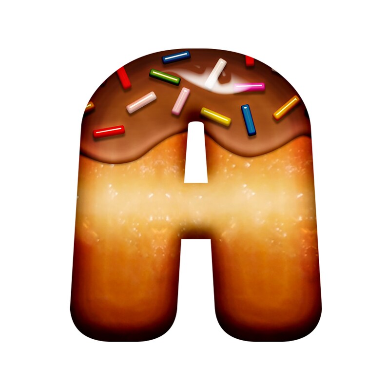 Doughnut Letters Digital Clipart Printable Donut Alphabet | Etsy