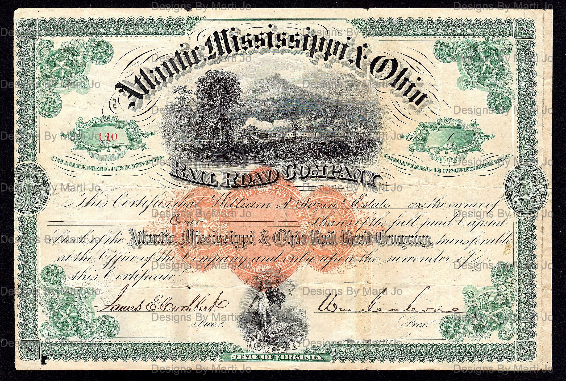 Vintage Railroad Stock Certificates Set 1 25 Antique Train Etsy