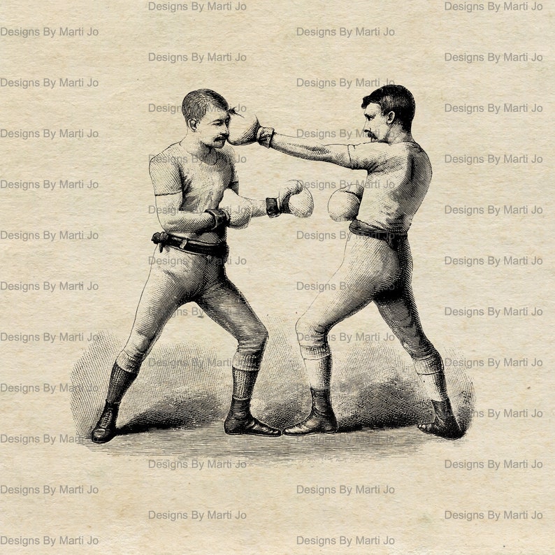 Old School Boxing Pngs | 15 Printable Vintage Fighter Clipart | Retro ...