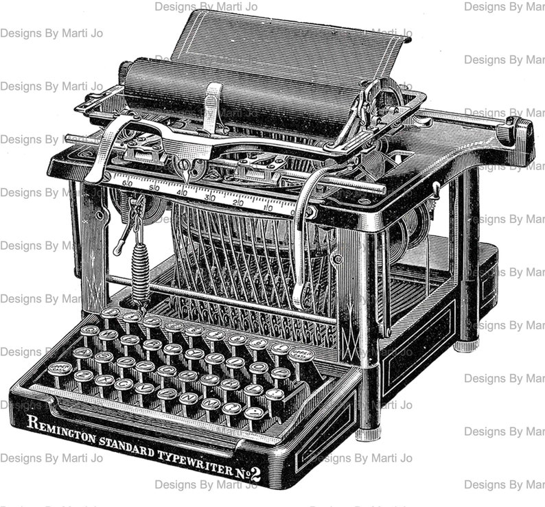Vintage Typewriters Clipart Elements 30 Vintage Typewriting - Etsy