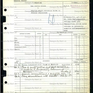 Vintage Criminal Court Docket Junk Journal Kit 50 Printable True