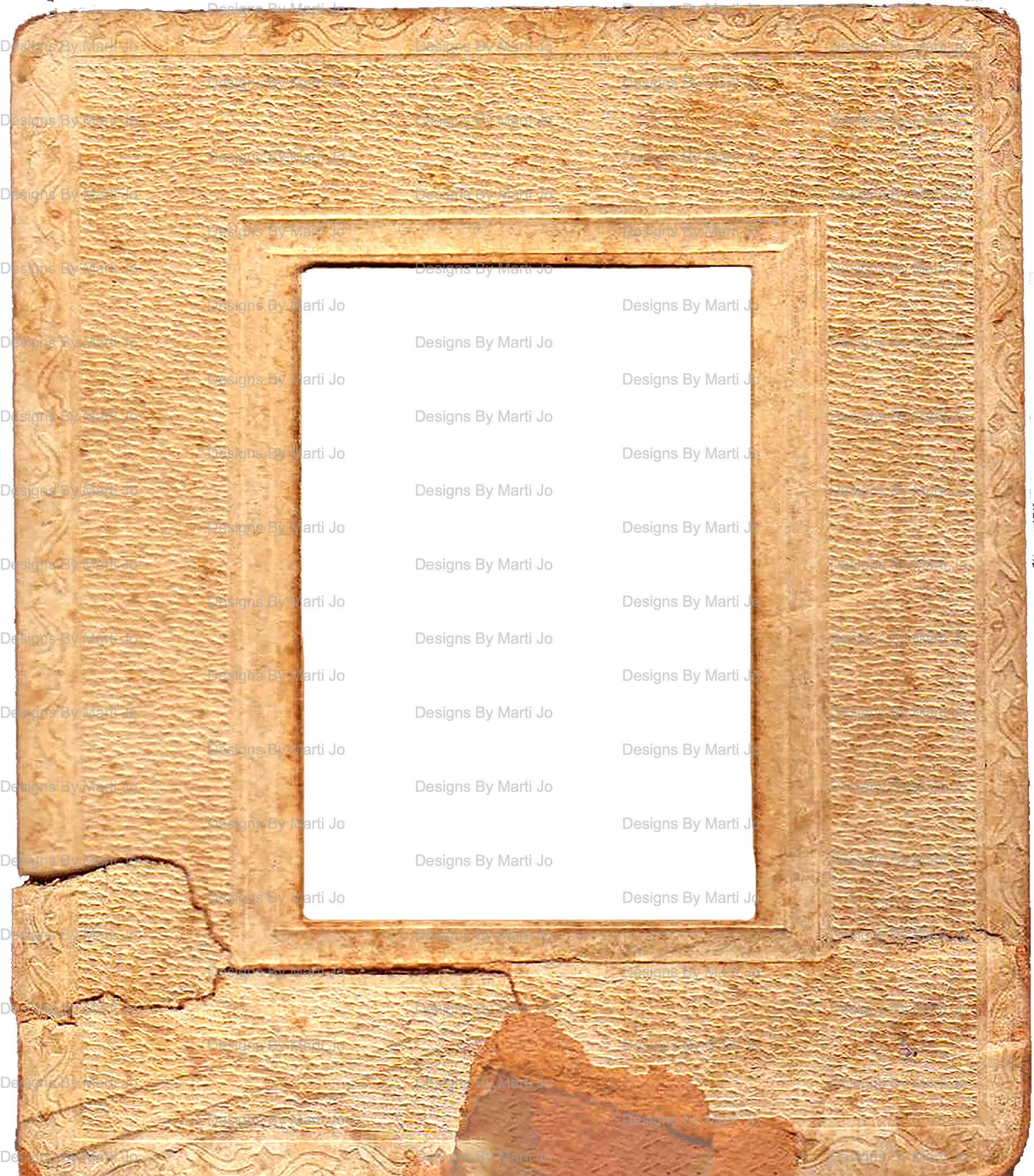 Vintage Cardboard Photo Frame Clipart Set 2 | 20 Printable Antique ...