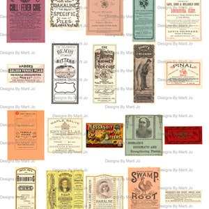 Printable Vintage Medicine Labels Super Bundle 100 Vintage Apothecary ...