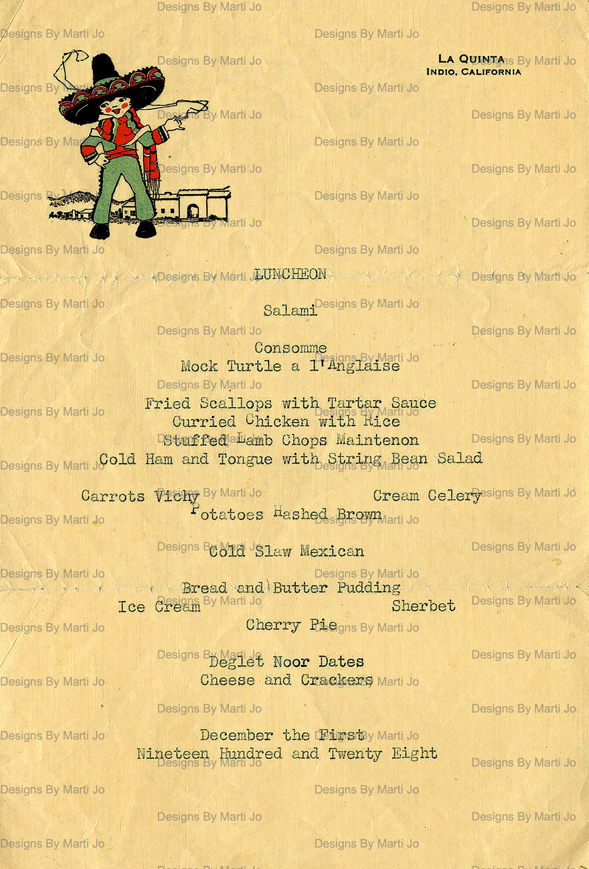 Vintage 1920s Restaurant Menus Bundle | Printable Ephemera Pack ...