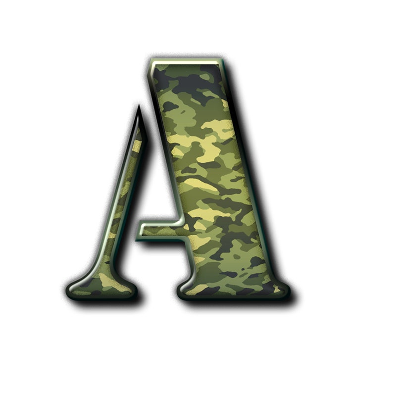 Camo Letter PNG Printable Camouflage Alphabet Numbers - Etsy