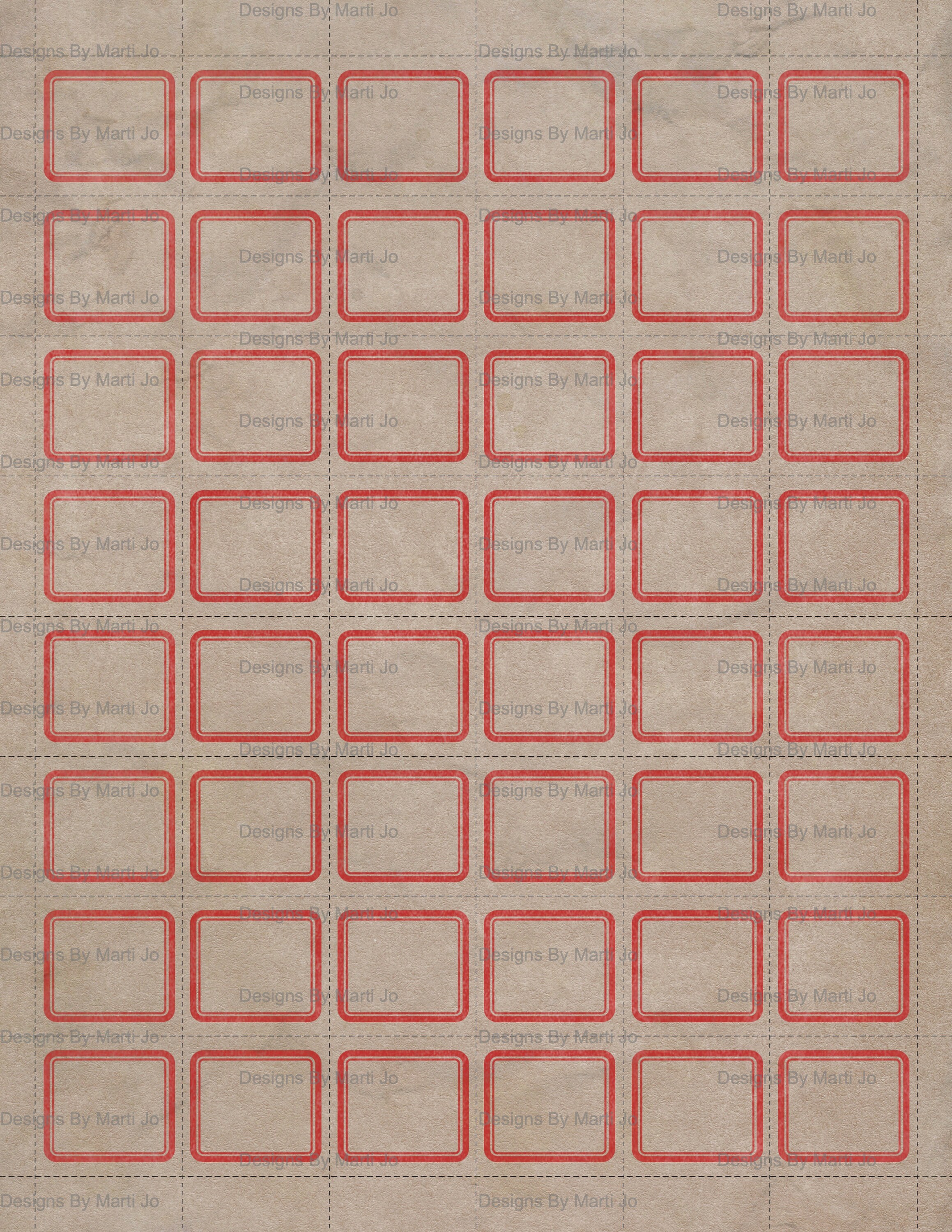 Vintage Red Border Label Sheets: Printable Replica Address Labels With ...