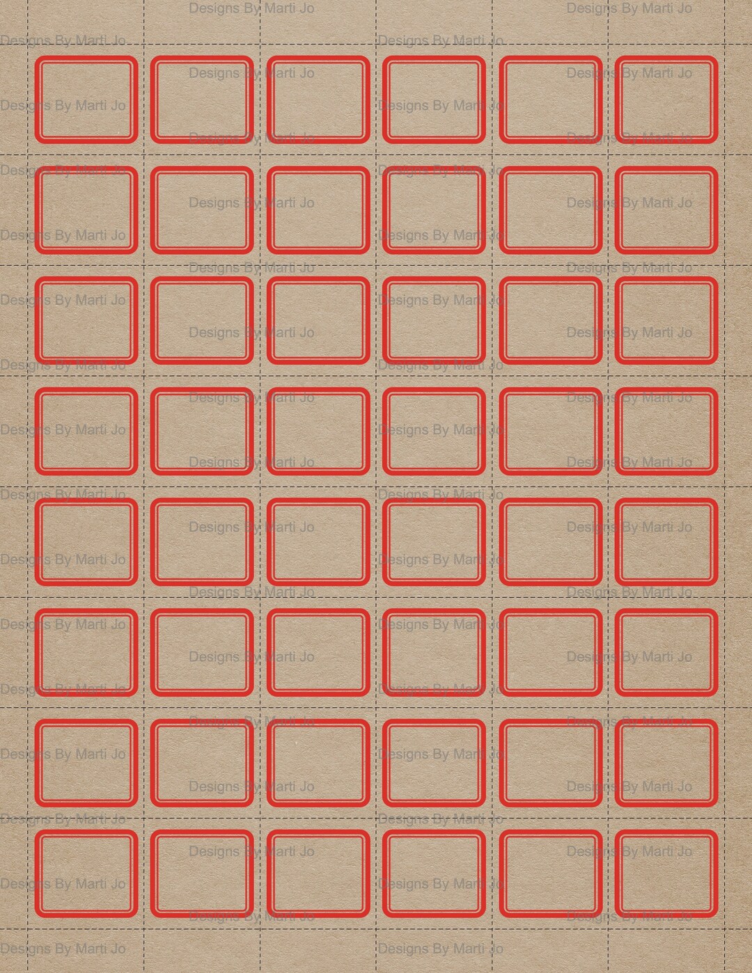 Vintage Red Border Label Sheets: Printable Replica Address Labels With ...