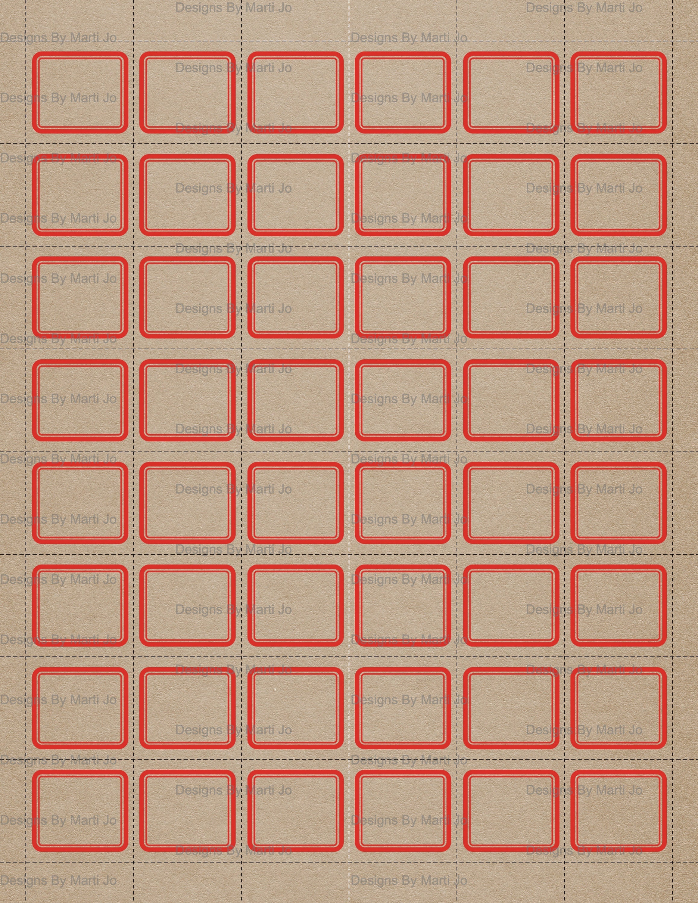 Vintage Red Border Label Sheets: Printable Replica Address Labels With ...