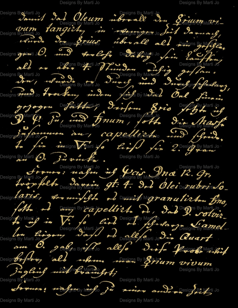 Gold Old Handwriting Overlays Set 1 | 5 Vintage Transparent Background ...