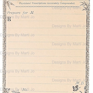 Vintage Pharmacy Prescription Labels | 30 Digital Blank Vintage ...