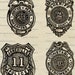 Printable Vintage Police Badges | Antique Police Clipart | Instant ...