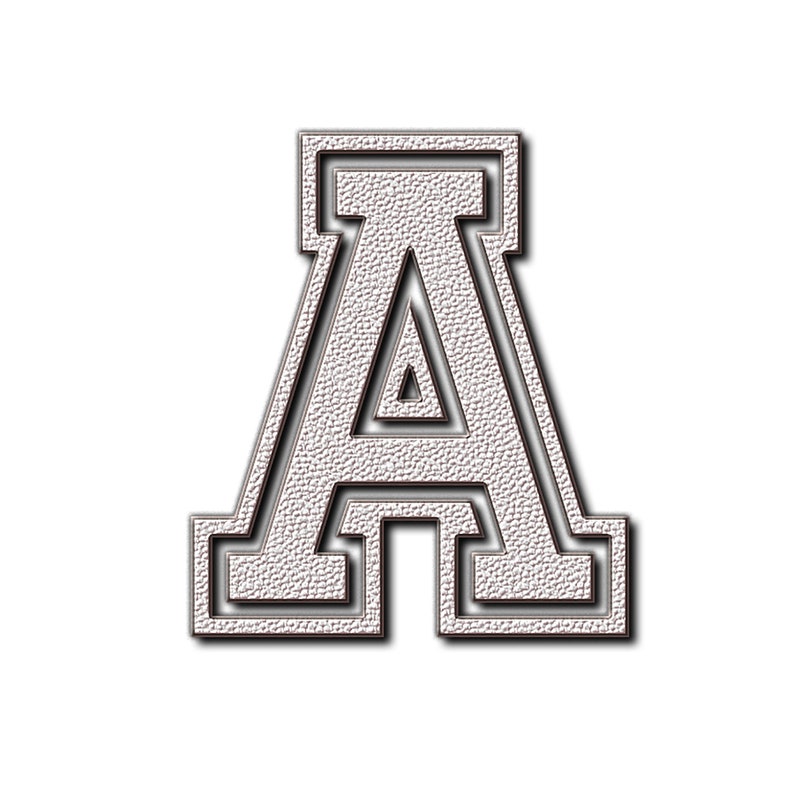 white leather varsity letters digital clipart printable etsy