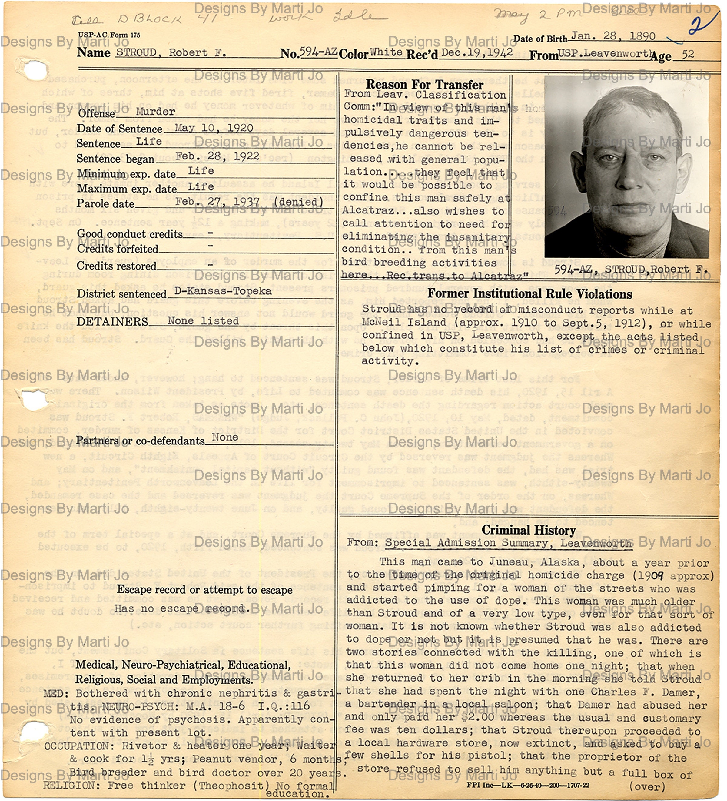 ビンテージ アルカトラズ マグショット | 50 枚の印刷可能なビンテージ