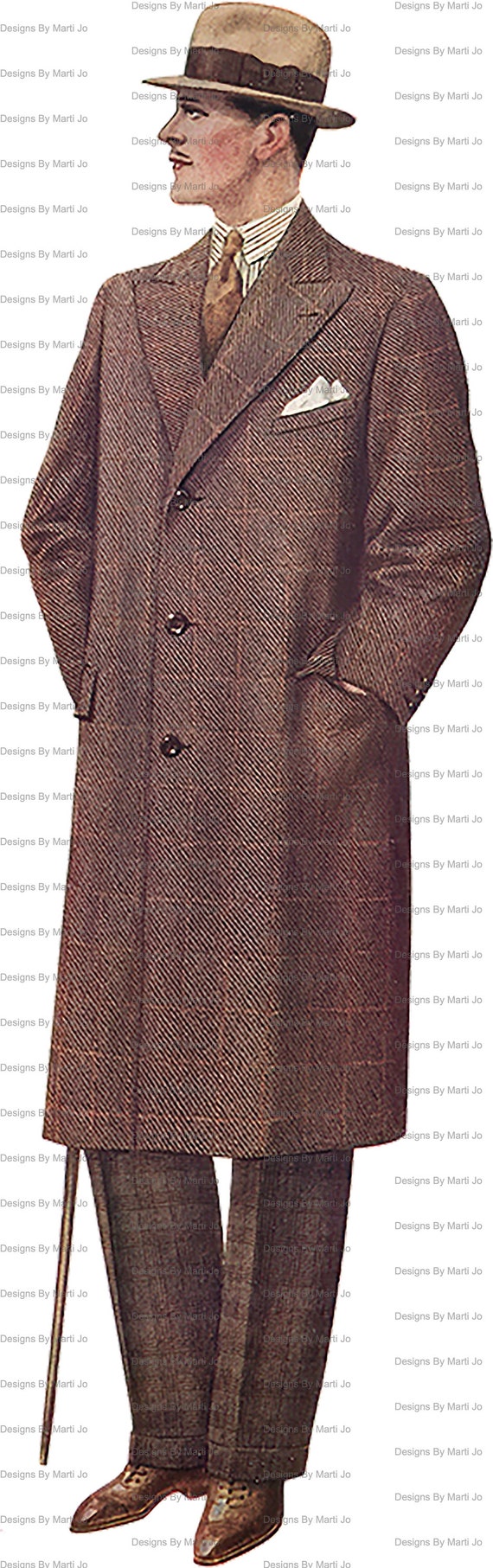 ヴィンテージ メンズ ファッション クリップ アート バンドル | 1930