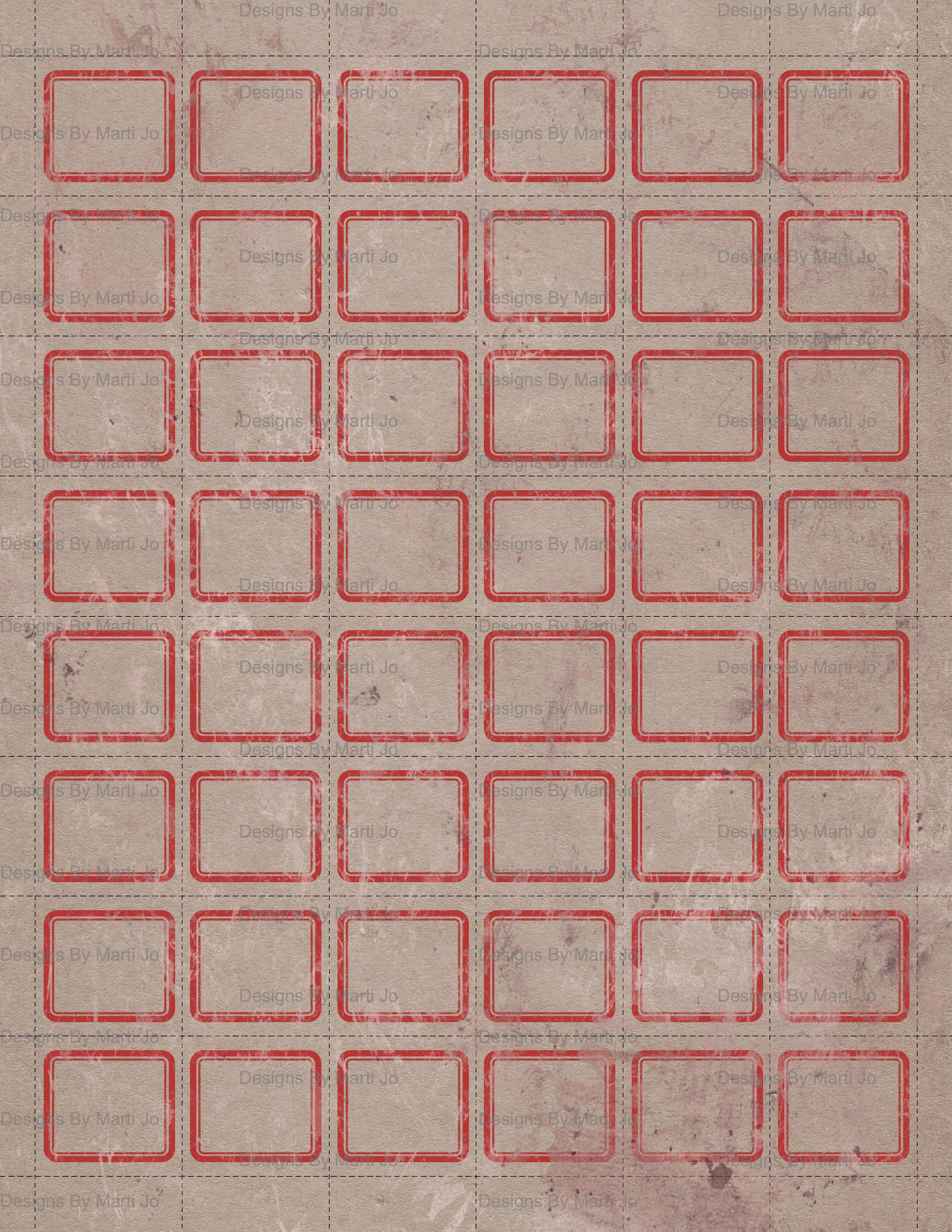 Vintage Red Border Label Sheets: Printable Replica Address Labels With ...