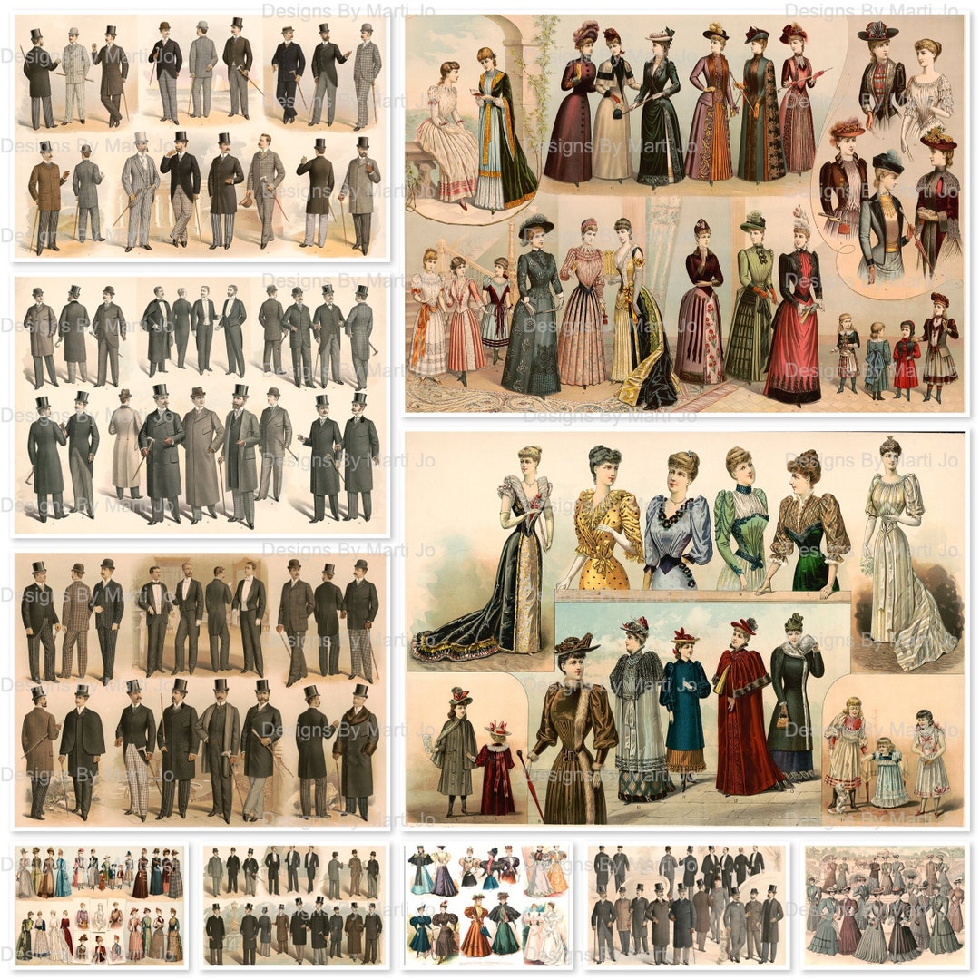 10 Vintage People Collage Set 2 Printable Antique People Ephemera