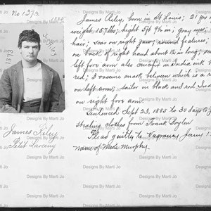 Vintage Mugshot Crime Book 50 Criminal Record Jpgs Includes