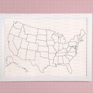 Printable Blank US Map | Printable USA Map | Digital United States Map Download | Downloadable US Map | jpg and pdf | MAP5