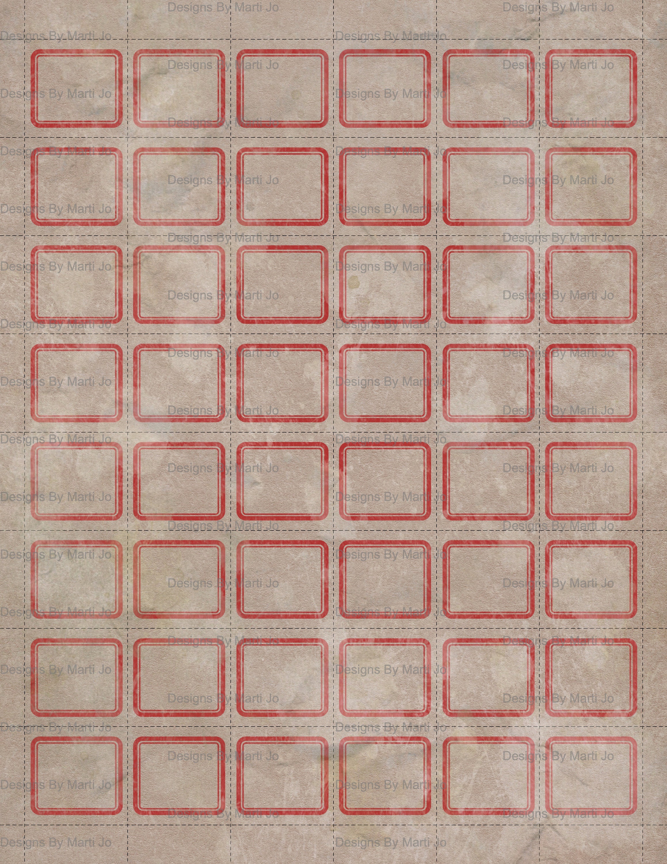 Vintage Red Border Label Sheets: Printable Replica Address Labels With ...
