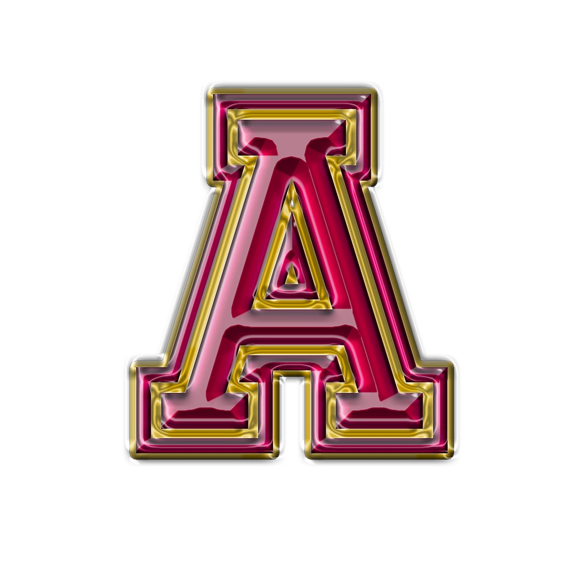 jewel varsity letters digital clipart printable gem