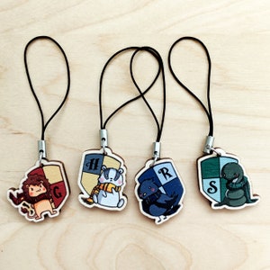 1" Wizard Animals Wooden Charms (Gloss Finish)