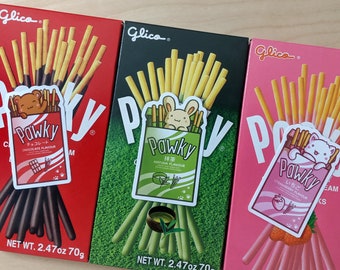 2.5" Pawky™ Vinyl Stickers (Strawberry, Matcha, Chocolate)
