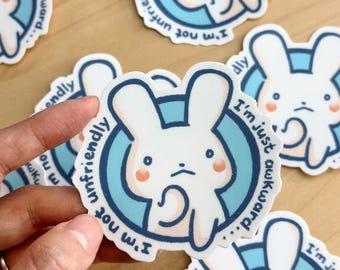 3" Awkward Bunny Sticker