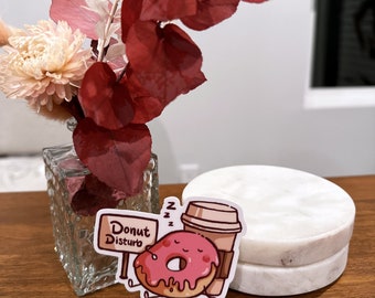 3" Donut Distur Vinyl Sticker