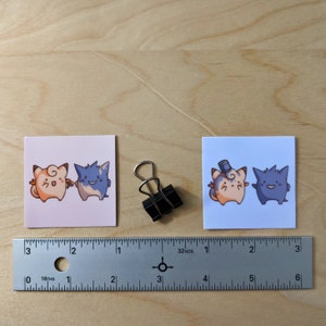 2 Clefable and Gengar Vinyl Sticker Set image 4