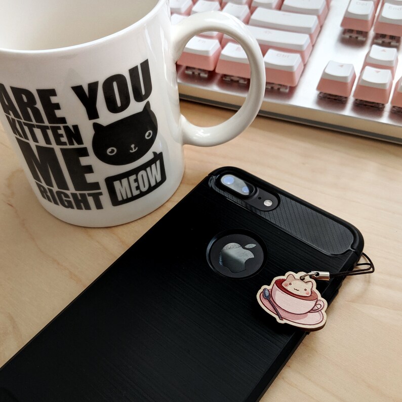 Gloss Finish 1 Cat-puccino Wooden Charm