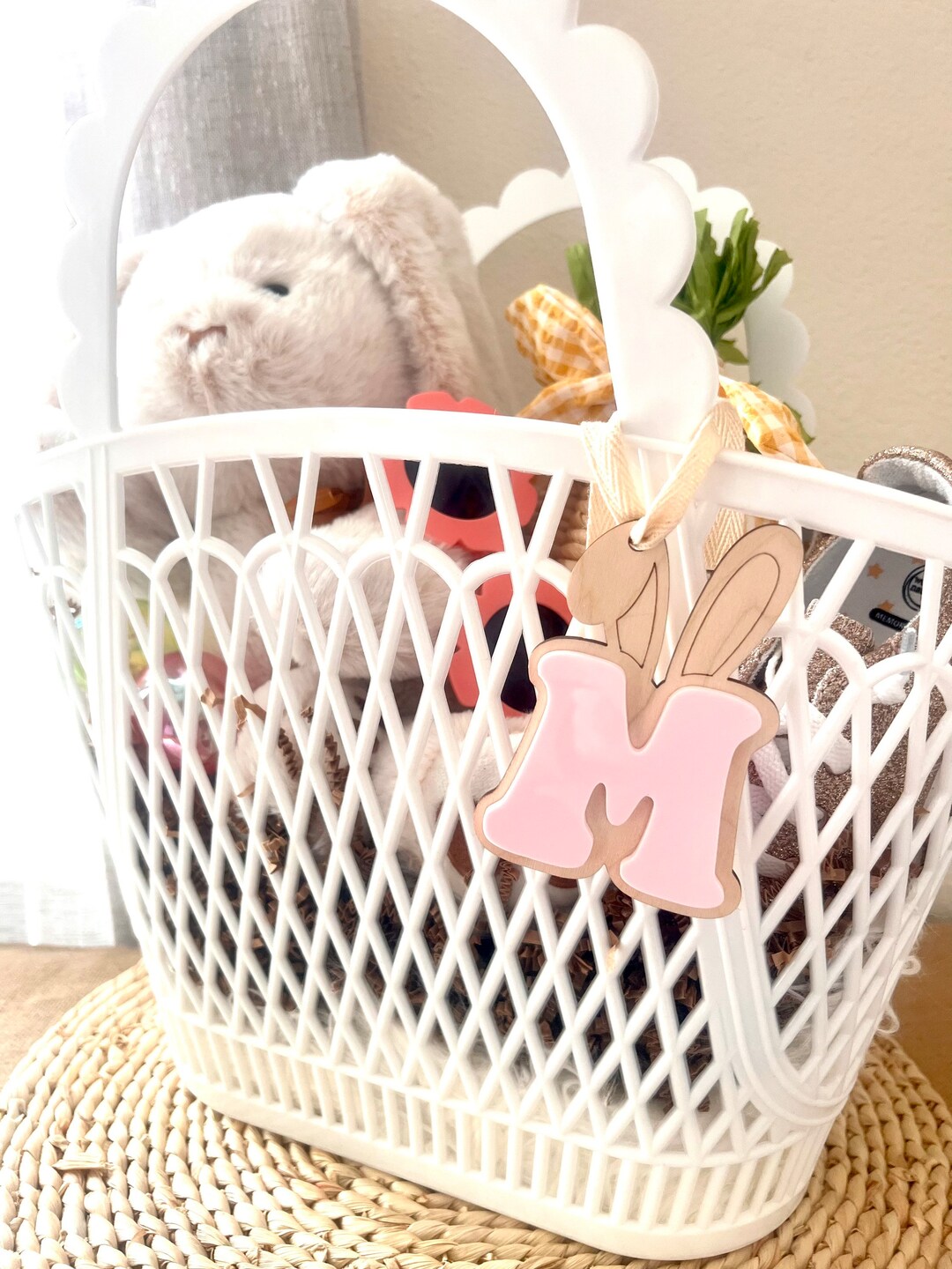 Easter Basket Name Tag Gift Tag for Easter Basket Personalized Bunny