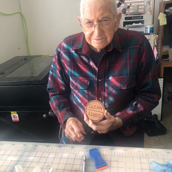 Grandpas Dishwasher Magnet, Clean Dirty Kitchen Organization, Sweet Gift For Everyone