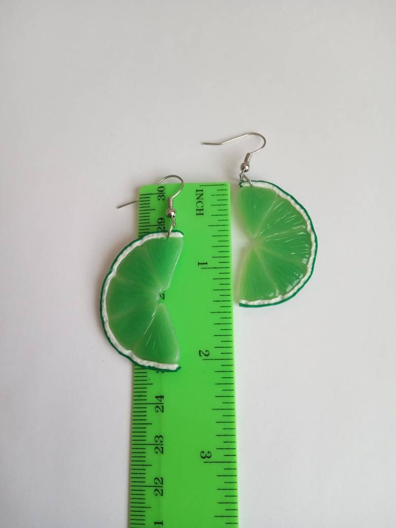 Lime Slice Earrings Citrus Earrings Fresh Fruit Jewelry Etsy
