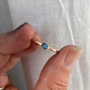 Montana sapphire 14k gold ring